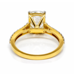 Aster Cushion Long Solitaire Diamond Ring By Diamondiary