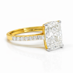 Aster Cushion Long Solitaire Diamond Ring By Diamondiary