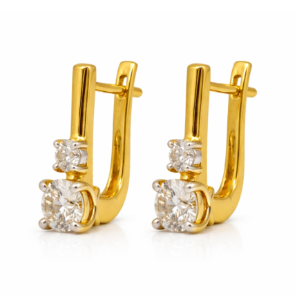 Kamrie Solitaire Hoop Earrings By Diamondiary