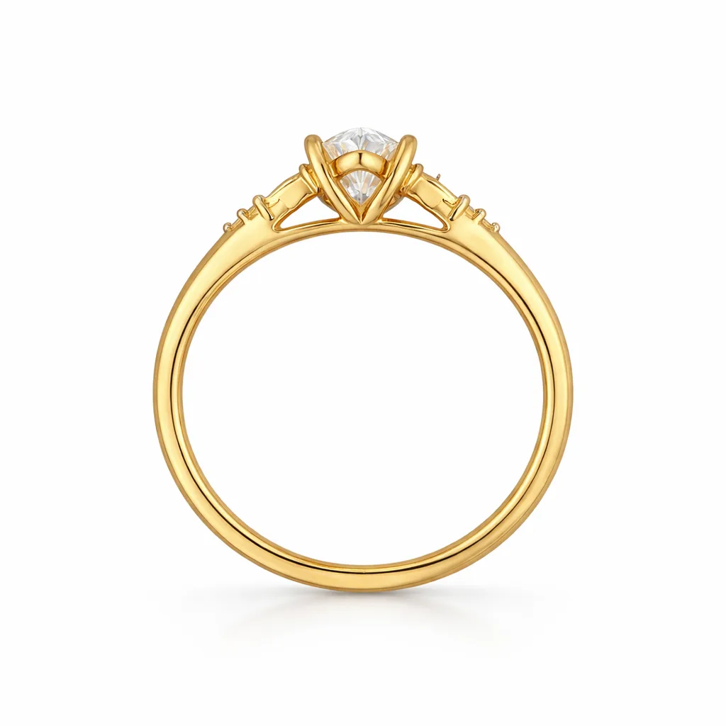 Lorraine Marquise Solitaire Diamond Ring By Diamondiary