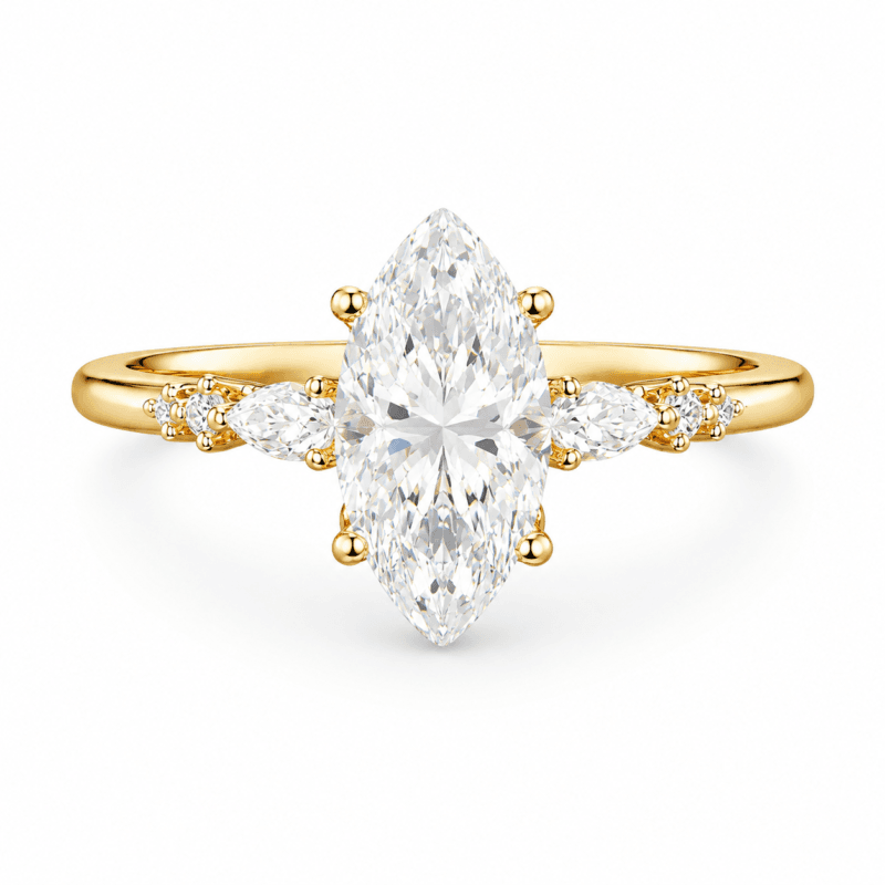 Lorraine Marquise Solitaire Diamond Ring By Diamondiary
