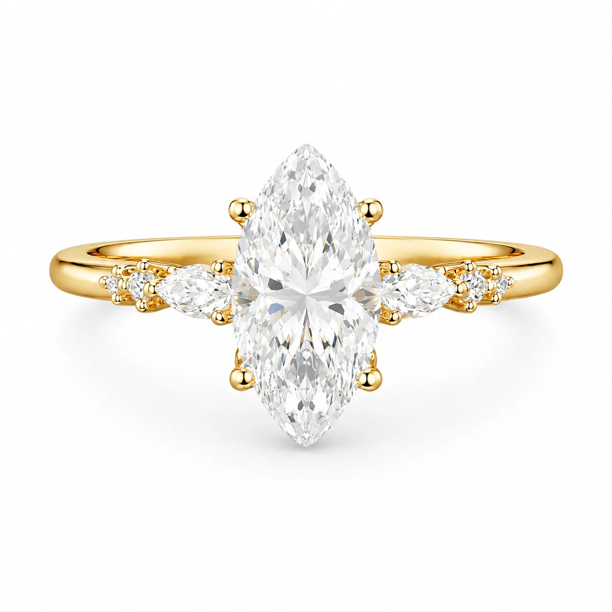 Lorraine Marquise Solitaire Diamond Ring By Diamondiary