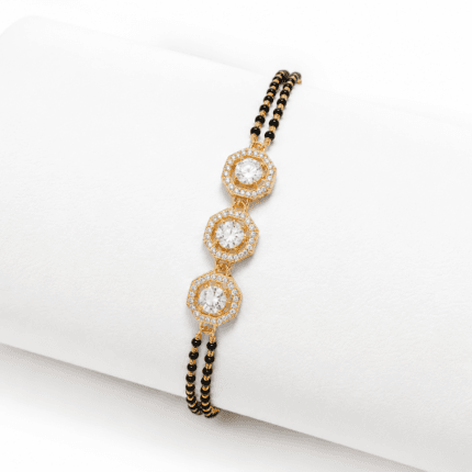 Adalie Solitaire Mangalsutra Bracelet By Diamondiary