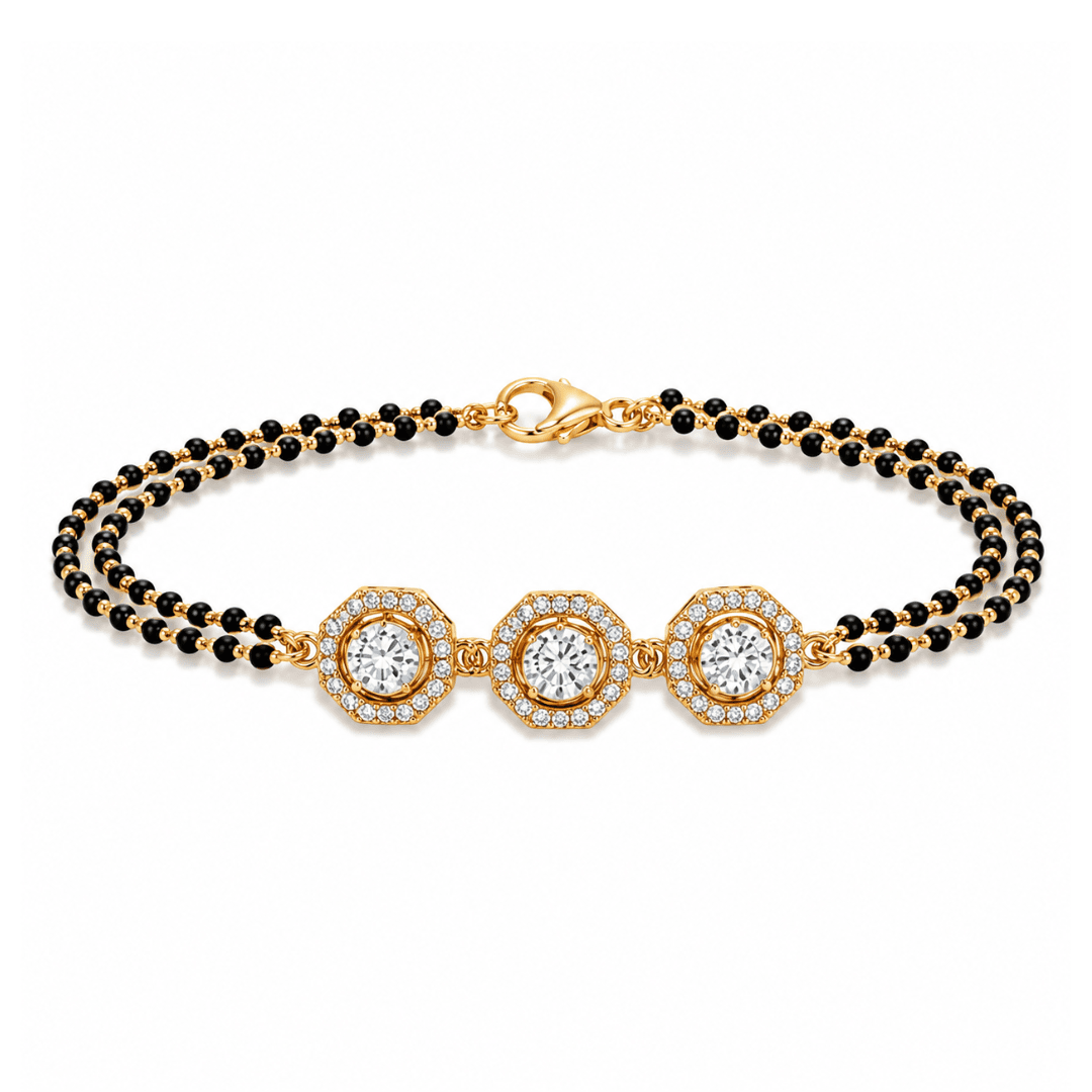 Adalie Solitaire Mangalsutra Bracelet By Diamondiary Adalie Solitaire Mangalsutra Bracelet By Diamondiary
