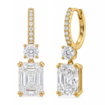 Advika Solitaire Diamond Hoop Earrings By Diamondiary