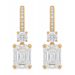 Advika Solitaire Diamond Hoop Earrings By Diamondiary