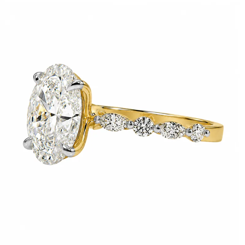 Carrie Oval Cut Solitaire Diamond Ring By Diamondiary
