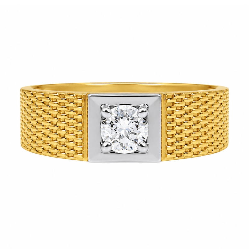 Sebastian Solitaire Diamond Ring for Men By Diamondiary