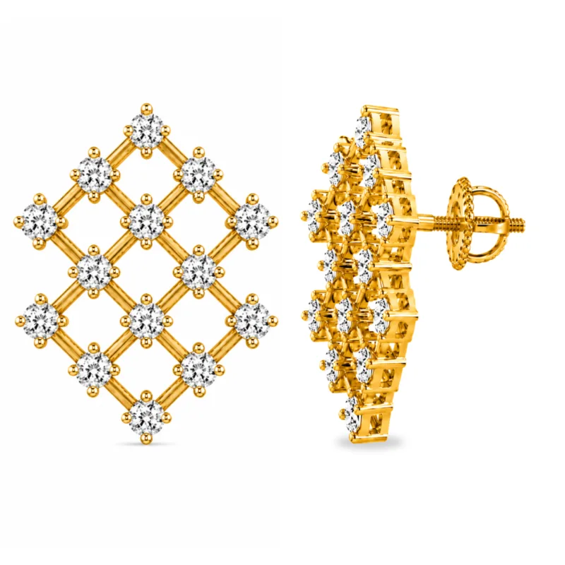 Brittany Diamond Stud Earrings By Diamondiary