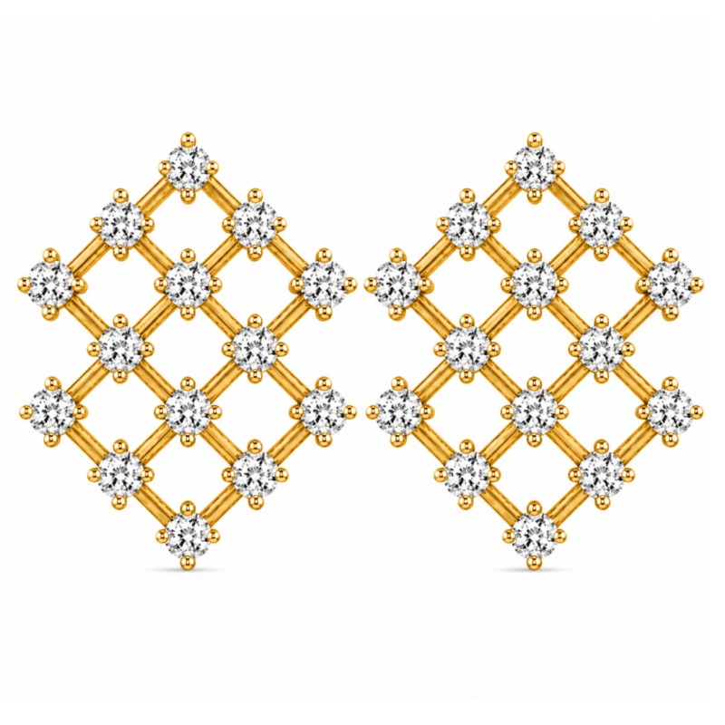 Brittany Diamond Stud Earrings By Diamondiary