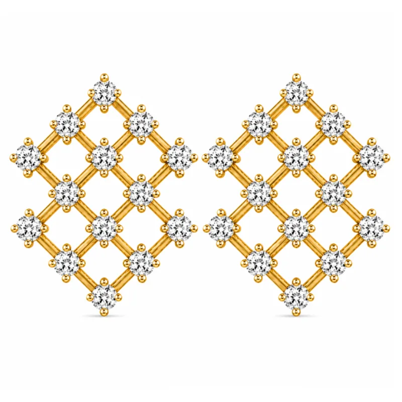 Brittany Diamond Stud Earrings By Diamondiary