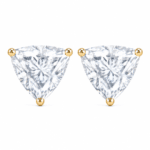 Caylin Trilliant Cut Solitaire Earrings By Diamondiary