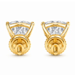 Caylin Trilliant Cut Solitaire Earrings By Diamondiary