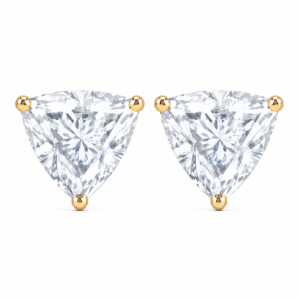 Caylin Trilliant Cut Solitaire Earrings By Diamondiary