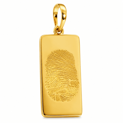 Custom Finger Print Gold Pendant By Diamondiary