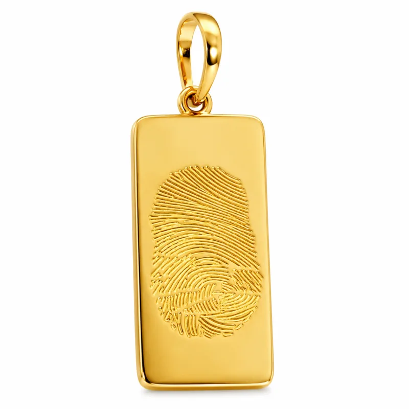 Custom Finger Print Gold Pendant By Diamondiary