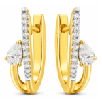 Delila Solitaire Diamond Hoop Earrings By Diamondiary