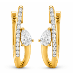 Delila Solitaire Diamond Hoop Earrings By Diamondiary