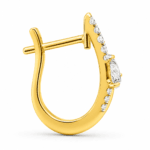 Delila Solitaire Diamond Hoop Earrings By Diamondiary