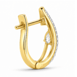 Delila Solitaire Diamond Hoop Earrings By Diamondiary