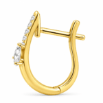 Delila Solitaire Diamond Hoop Earrings By Diamondiary