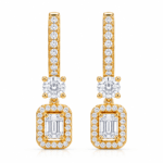 Kyara Solitaire Hoop Diamond Earrings By Diamondiary