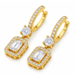Kyara Solitaire Hoop Diamond Earrings By Diamondiary
