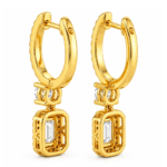 Kyara Solitaire Hoop Diamond Earrings By Diamondiary