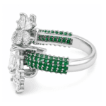 Elise Emerald Solitaire Diamond Ring By Diamondiary