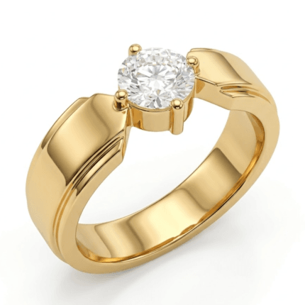 Luke Solitaire Diamond Ring for Men By Diamondiary