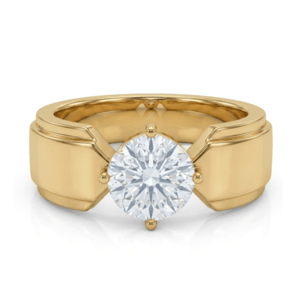 Luke Solitaire Diamond Ring for Men By Diamondiary