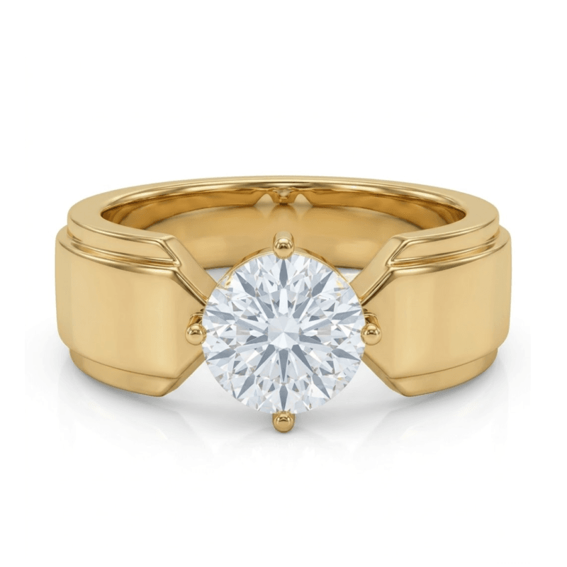 Luke Solitaire Diamond Ring for Men By Diamondiary