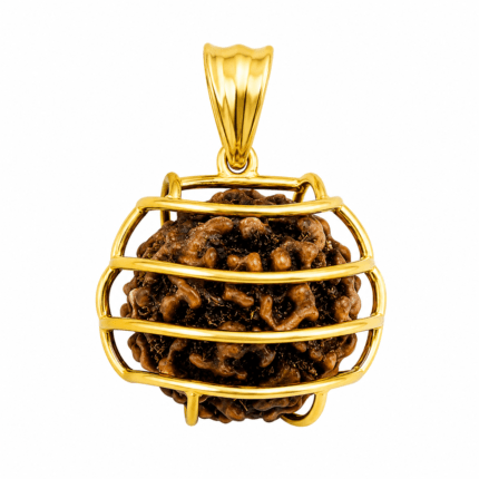 Rudraksh Gold Pendant By Diamondiary