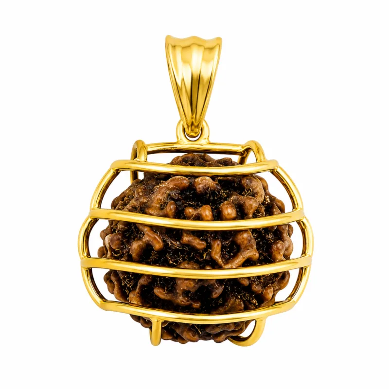 Rudraksh Gold Pendant By Diamondiary