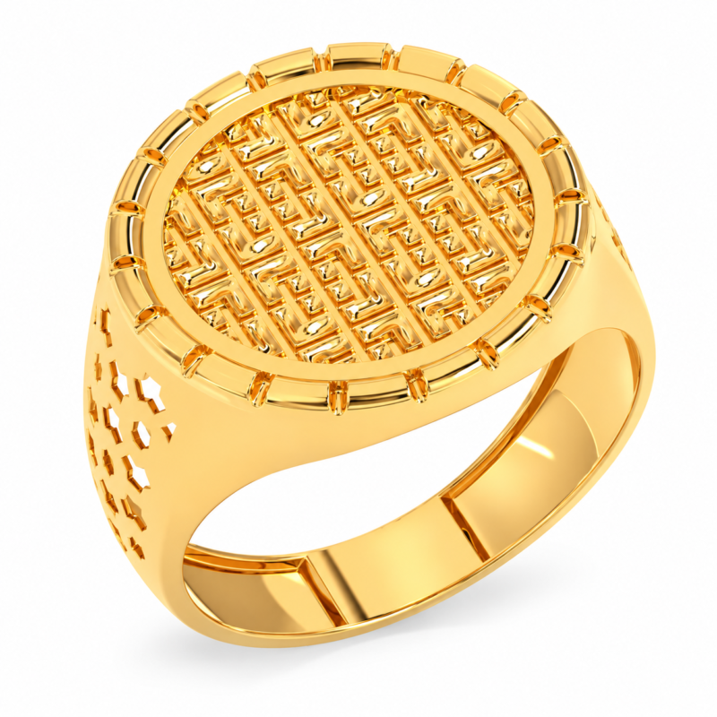 Asher Gold Ring For Men By Diamondiary