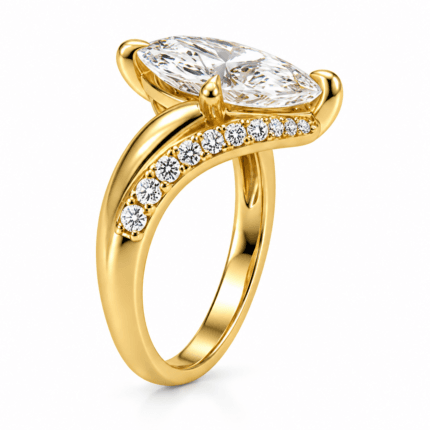Elaina Marquise Solitaire Diamond Ring By Diamondiary