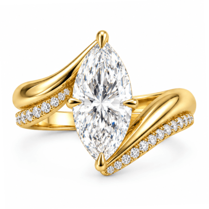 Elaina Marquise Solitaire Diamond Ring By Diamondiary