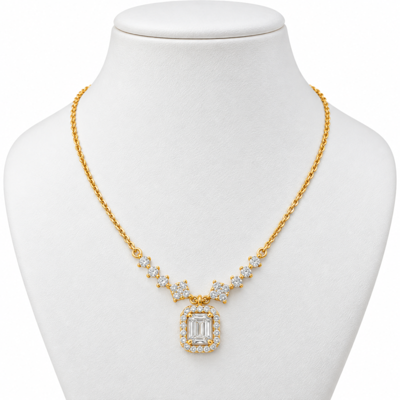 Elora Solitaire Diamond Necklace