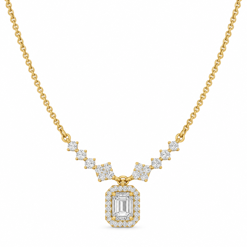 Elora Solitaire Diamond Necklace