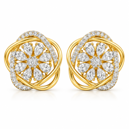 Leia Diamond Stud Earrings By Diamondiary