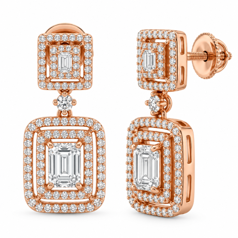 Lina Diamond Stud Earrings By Diamondiary