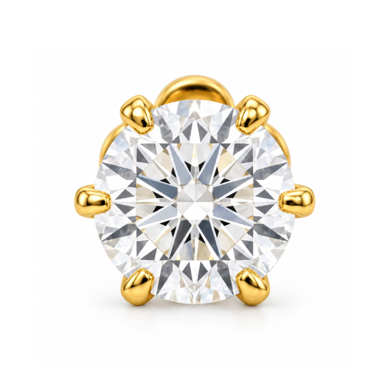 Luella Solitaire Diamond Nose Screw By Diamondiary