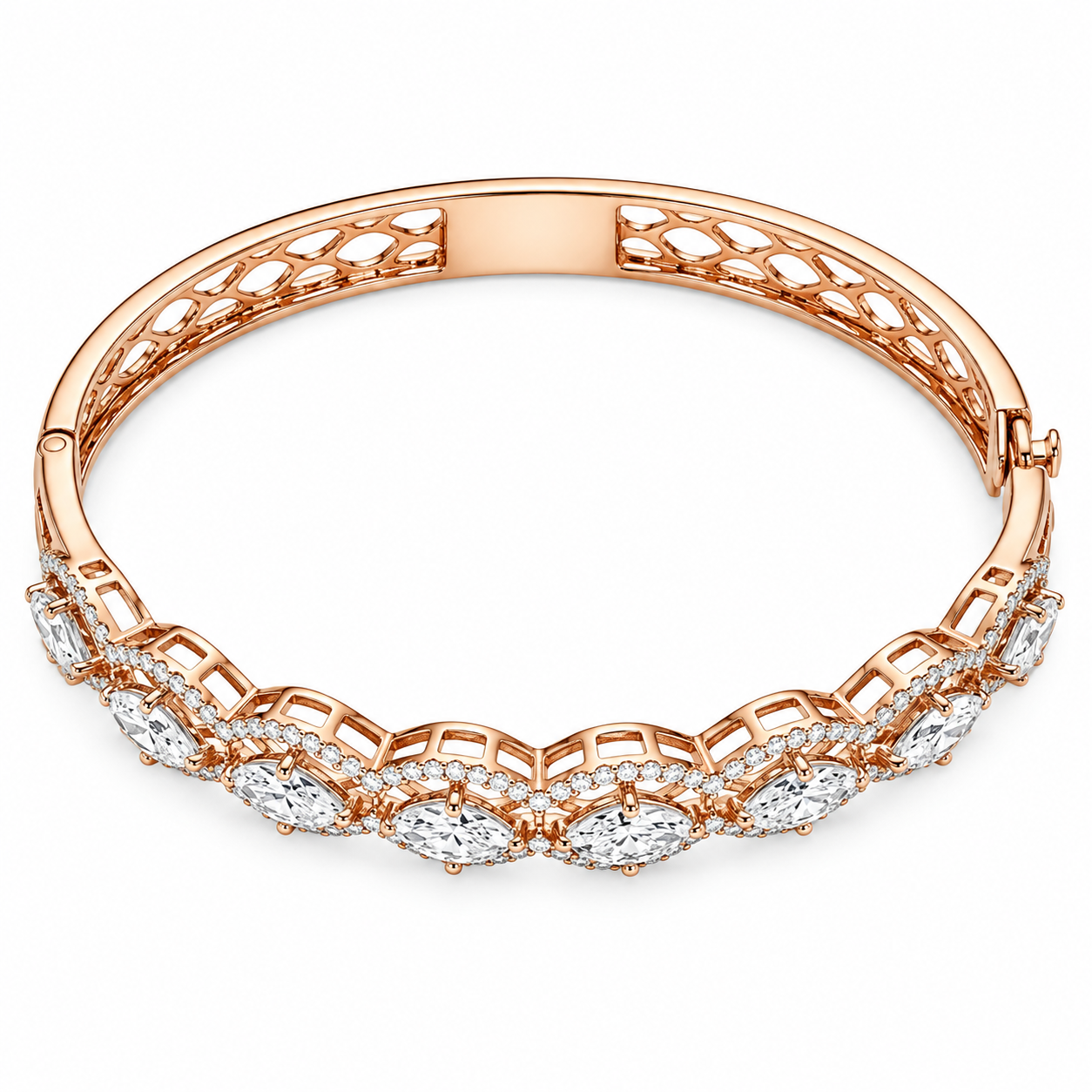 Nyomi Marquise Diamond Bangle By Diamondiary Nyomi Marquise Diamond Bangle By Diamondiary