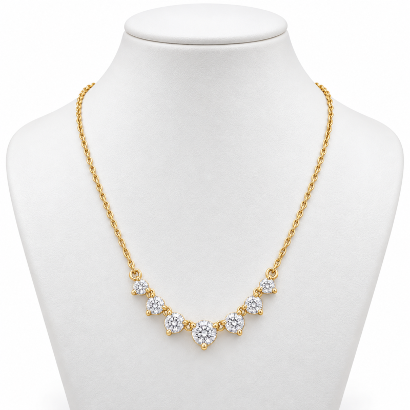Sasha Solitaire Diamond Necklace By Diamondiary