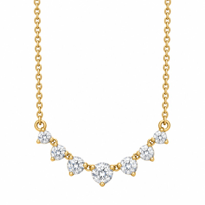 Sasha Solitaire Diamond Necklace By Diamondiary
