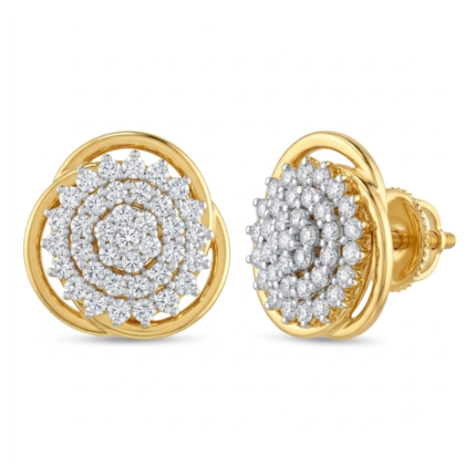 Gloria Diamond Stud Earrings By Diamondiary