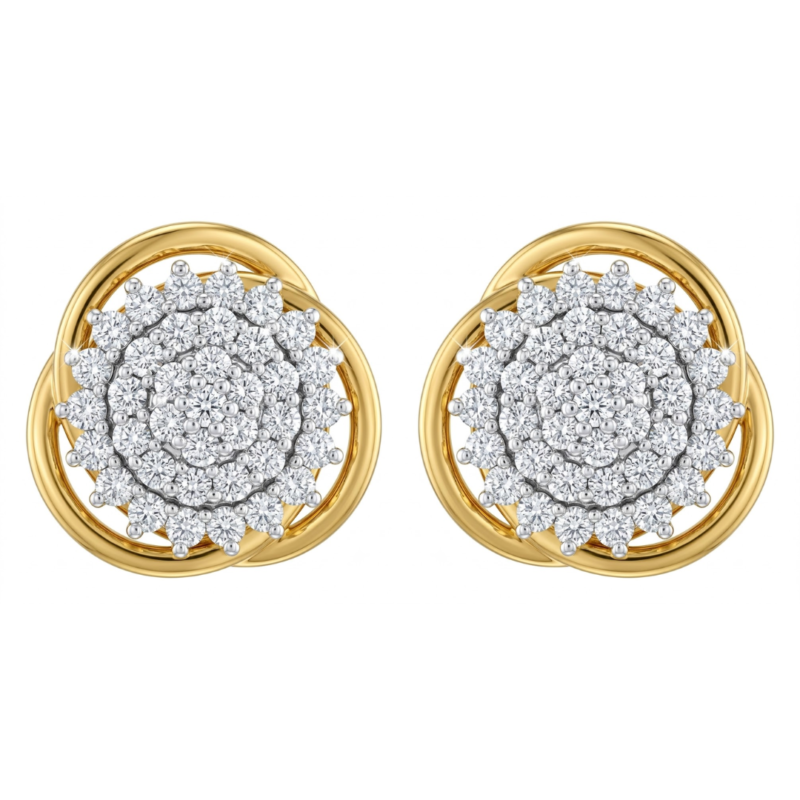 Gloria Diamond Stud Earrings By Diamondiary