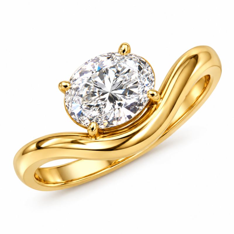 Miley Solitaire Diamond Ring By Diamondiary